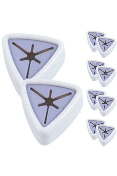 Evelise Set of 10 Towel Hooks, Self-Adhesive, Waterproof, Wall Mounted, Push Free System, White