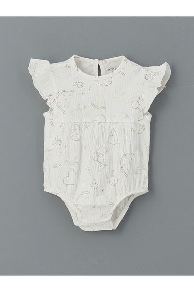 LC Waikiki Printed Baby Girl Snap Bodysuit