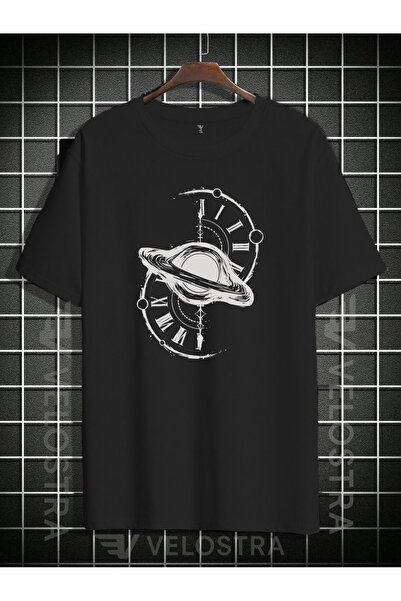 Velostra Μπλουζάκι Unisex Black Hole με τύπωμα oversized