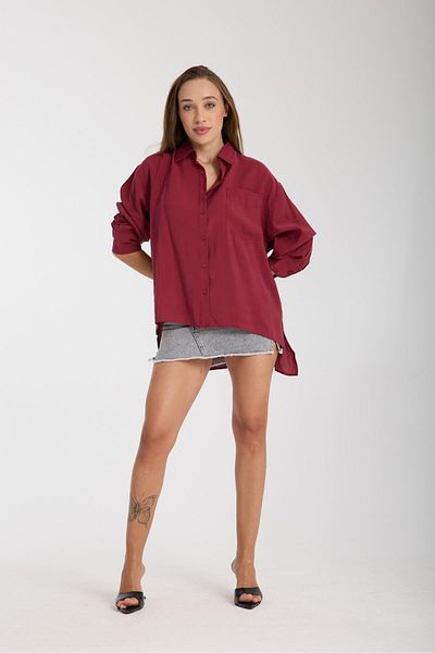 Store 100% Cotton Summer Shirt – Comfortable Loose Fit, Long Sleeves, Stylish Tunic Style