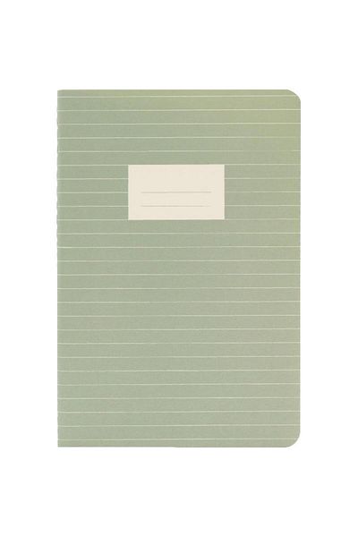 Roco Stripes Pastel Lined Notebook A5 - 46 Sheets Teal Green
