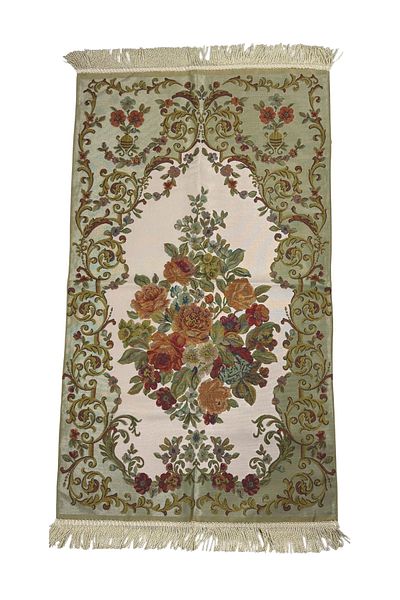 TAYBOUN Premium Lavanta Prayer Mat Featuring a Mihrab Motif and Centered Rose Design