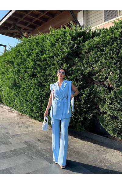 Zoe Zoe Costum vestă cu blazer cu cravată