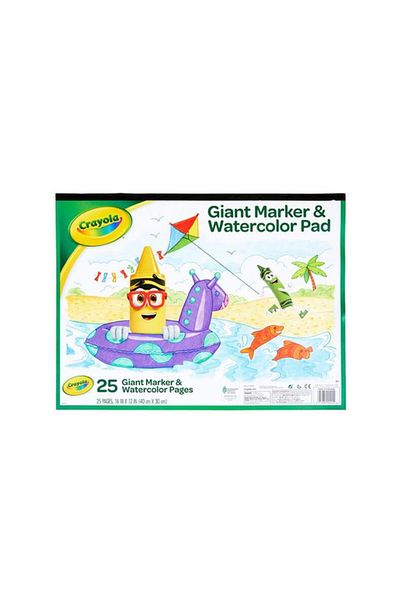Generic Crayola 25-Page Giant Marker and Watercolor Pad White CRA9934110002