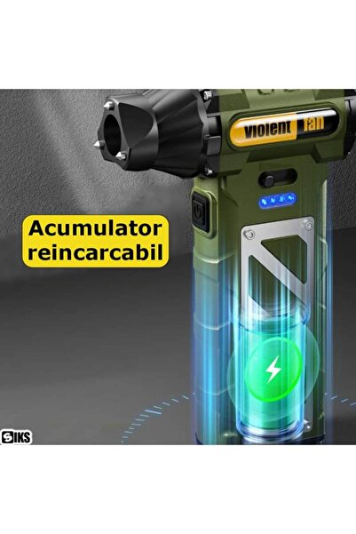 SIKS Suflantă de aer comprimat portabilă profesională, 110000 RPM, baterie de 8000 mAh, încărcare USB