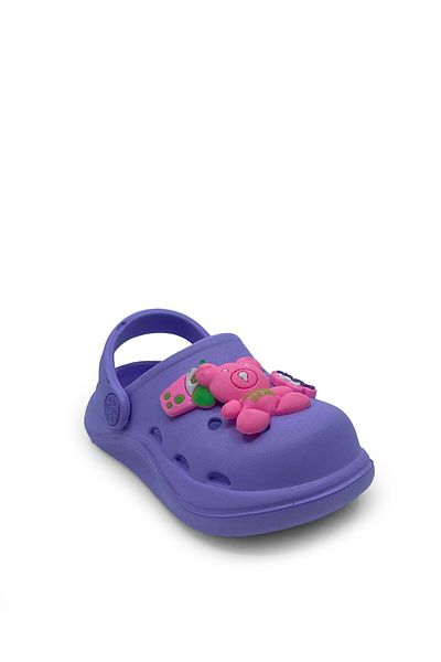 İncim Lilac Teddy Bear Figured Daily Pool Beach School Nursery Girls Slippers & Sandals