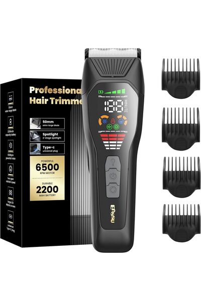 ENSSU ماكينة قص الشعر للرجال، ماكينة قص الشعر الاحترافية القابلة لإعادة الشحن...