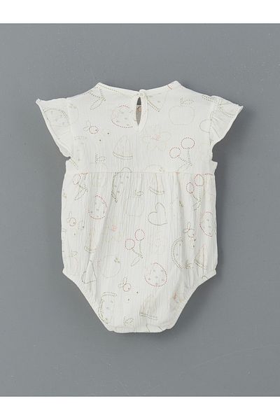 LC Waikiki Printed Baby Girl Snap Bodysuit