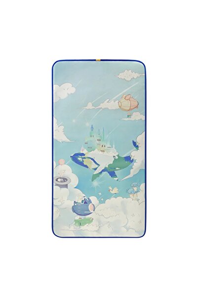 Baby Care Whale in the Castle Blue Silk Sleeping Mat, 60X40X1 cm