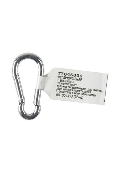 Generic Campbell Quick Release Compact Size Corrosion Resistant Zinc Spring Snap Silver 1/4 x 2inch T7645006