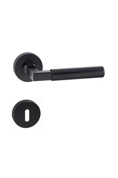 EYMEN YAPI Doğanlar Bs Luxury Rosette Room Door Handle Matte Black