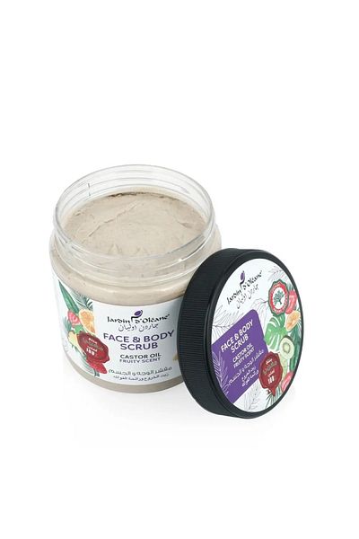 Jardin D Oleane Jordin d'Oleane Face & Body Scrub with Castor Oil & Fruity Scent – 500ml