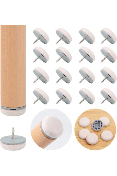 Ezprotekt Set de 16 protecții pentru picioare de mobilă Ezprotekt, fetru/plas...