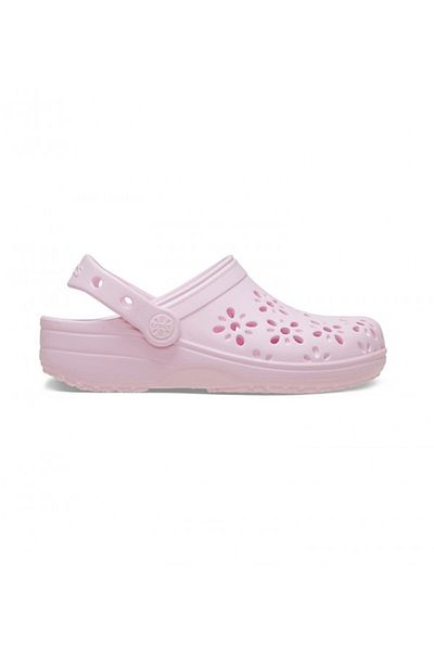 Crocs Pink Classic Floral Cut Out Clog K