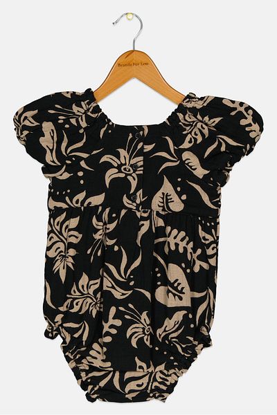 GAP Toddlers Girl Short Sleeves Floral Print Romper, Multicolor
