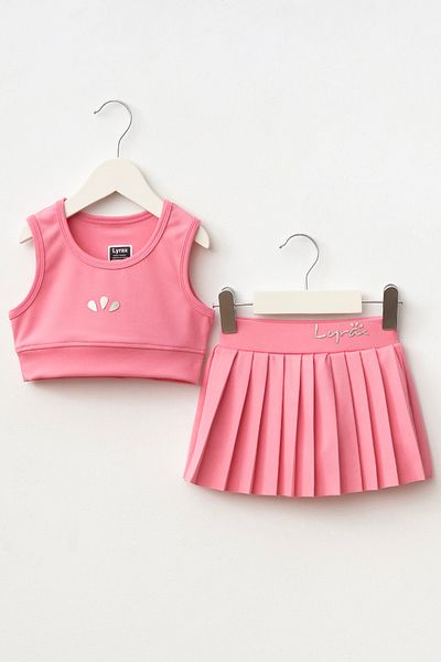 Minipodyum Girl's Shorts Skirt Sports Double Set