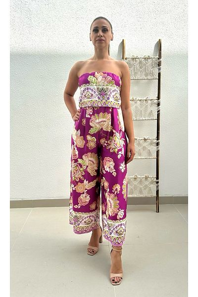 Alorabella Violet Floral Jumpsuit