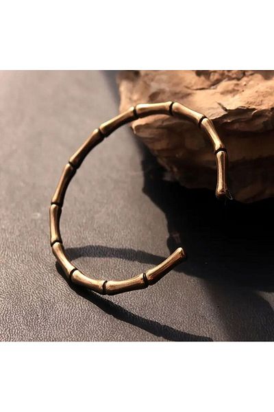 Barbarosshop Copper Vintage Bamboo Style Bracelet