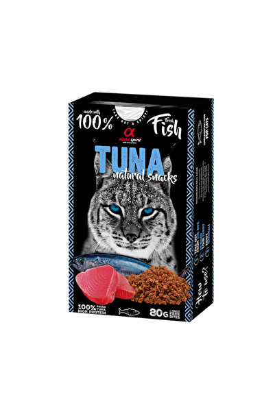 Alpha Spirit وجبات خفيفة طبيعية للقطط - تونة 80 جرام