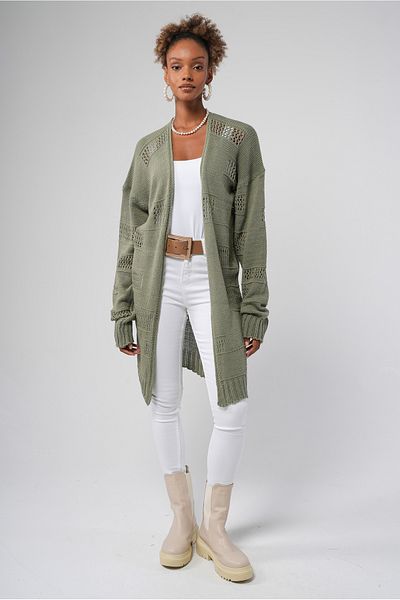Hopoi Women's Openwork Knitwear Cardigan