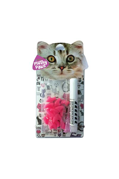 NutraPet Plushy Paws Nail Caps Princess Pink #21 Large