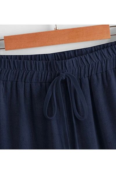 ayrobin Wide Leg Comfortable Fit Navy Blue Aerobin Women's Trousers