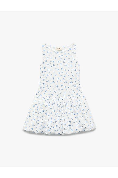 Koton Sleeveless Crew Neck Floral Dress