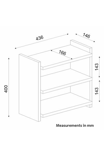 UnicUtil Organizer Shelf, White-Anthracite, Kitchen or Bathroom, Glass Holder, Spices, Makeup Products