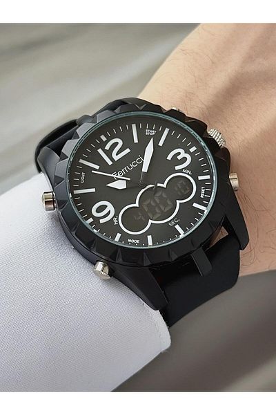 Ferrucci Plastic Band Digital & Analog Dial Sports Wrist Watch