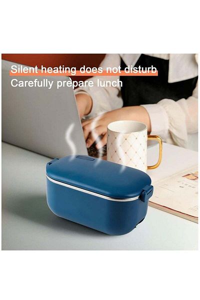 COOYA Electric Lunch Box, Stainless Steel Heating Bento Box Easy to Clean and Leak-Proof,