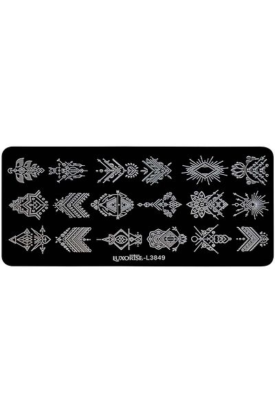LUXORISE Matriță metalică pentru ștanțare unghii, Tribal Vision