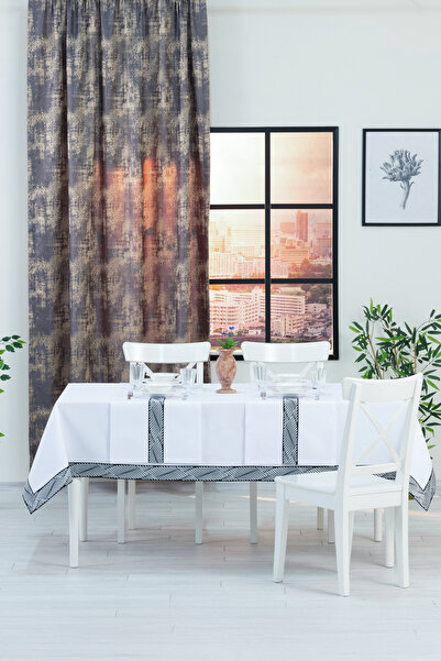 Tropikhome Alba Jakar Damla Desen Runnerlı Set Leke Tutmaz 160x260 Cm Lüks Ma...