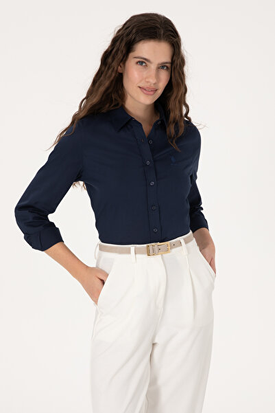 U.S. Polo Assn. Női sötétkék hosszú ujjú alap ing 50298091-VR033