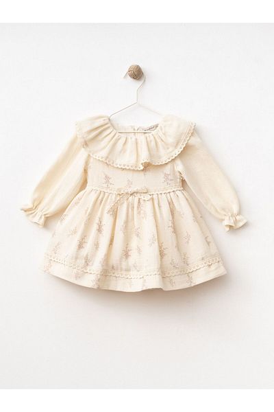 Cherrys Bebek Ruffle Collar Muslin Dress