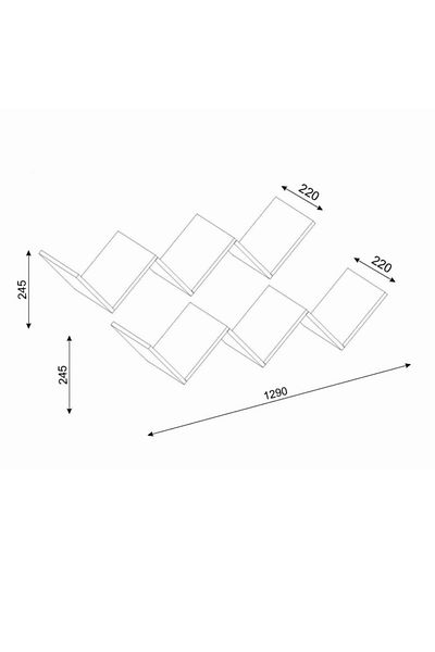 UnicUtil Wall Shelf, UnicUtil, 129 x 22 x 49 cm, White