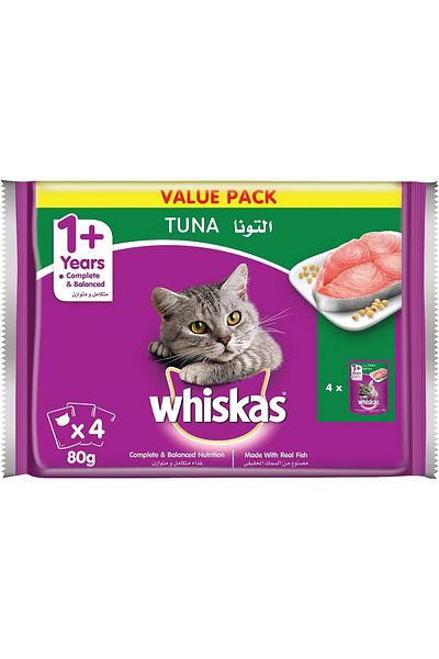 Whiskas Tuna 80g - Pack Of 4 Pack Of 6