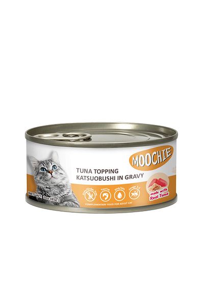 MOOCHIE Adult Tuna Topping Katsuobushi 85g - Can Pack Of 6