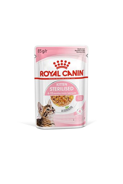 Royal Canin Feline Health Nutrition Kitten Sterilised Jelly (WET FOOD - Pouch) 85g