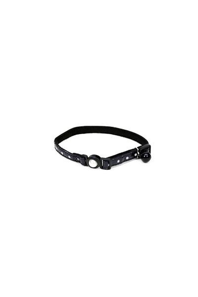 Coastal 3/8" Safe Cat Fashion Collar with Polka Dot Overlay Black