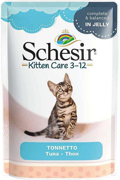 Schesir Kitten Care In Jelly 3-12 Tuna Wet Food 85g Pouch Pack Of 6
