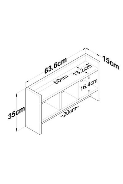 UnicUtil Kitchen Organizer Shelf, white, UnicUtil, 63.6 x 35 x 15 cm