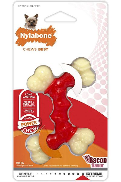 Nylabone DuraChew Double Bone Bacon Wolf