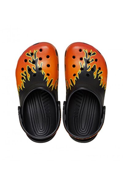 Crocs Black Classic Flames Clog K