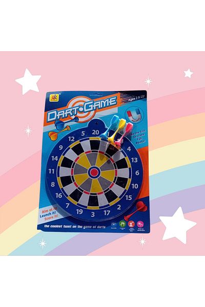 oemco Magnetic Darts Game for Kids, 3 darts, 30 x 30 x 2 cm, Blue, 3+