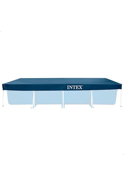 Intex Rectangular Pool Cover 28039, 450x220xh20 Cm, Pvc, Navy Blue