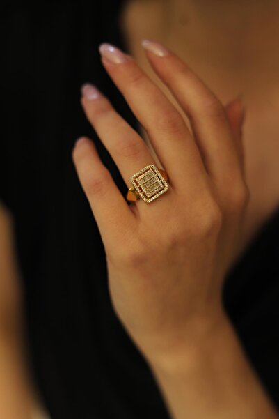 GÜLENLER ALTIN 22 Ayar Altın Baklava Dilimi Baget Yüzük