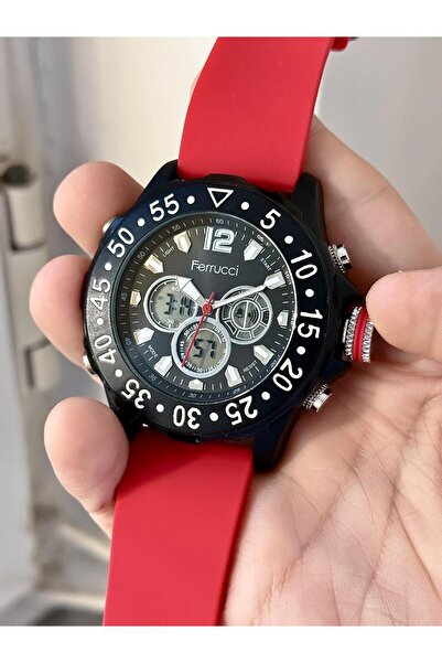 Ferrucci Plastic Band Digital & Analog Dial Sports Wrist Watch