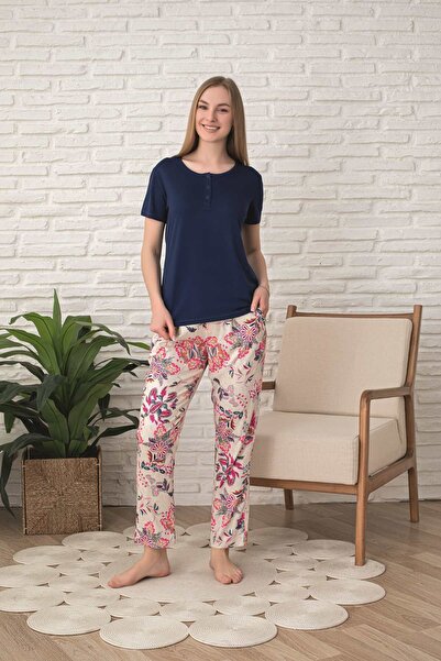 Marilyns Secret طقم بيجامة نسائي بأكمام قصيرة من مارلين سيكرت 5006