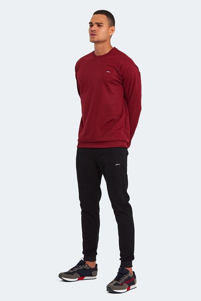 Slazenger Casual Comfortable Tracksuit Set Claret Red Men's Sports Suit