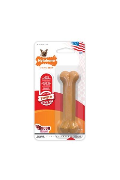 Nylabone Power Chew Bone, Bacon Petite Nylon Chews